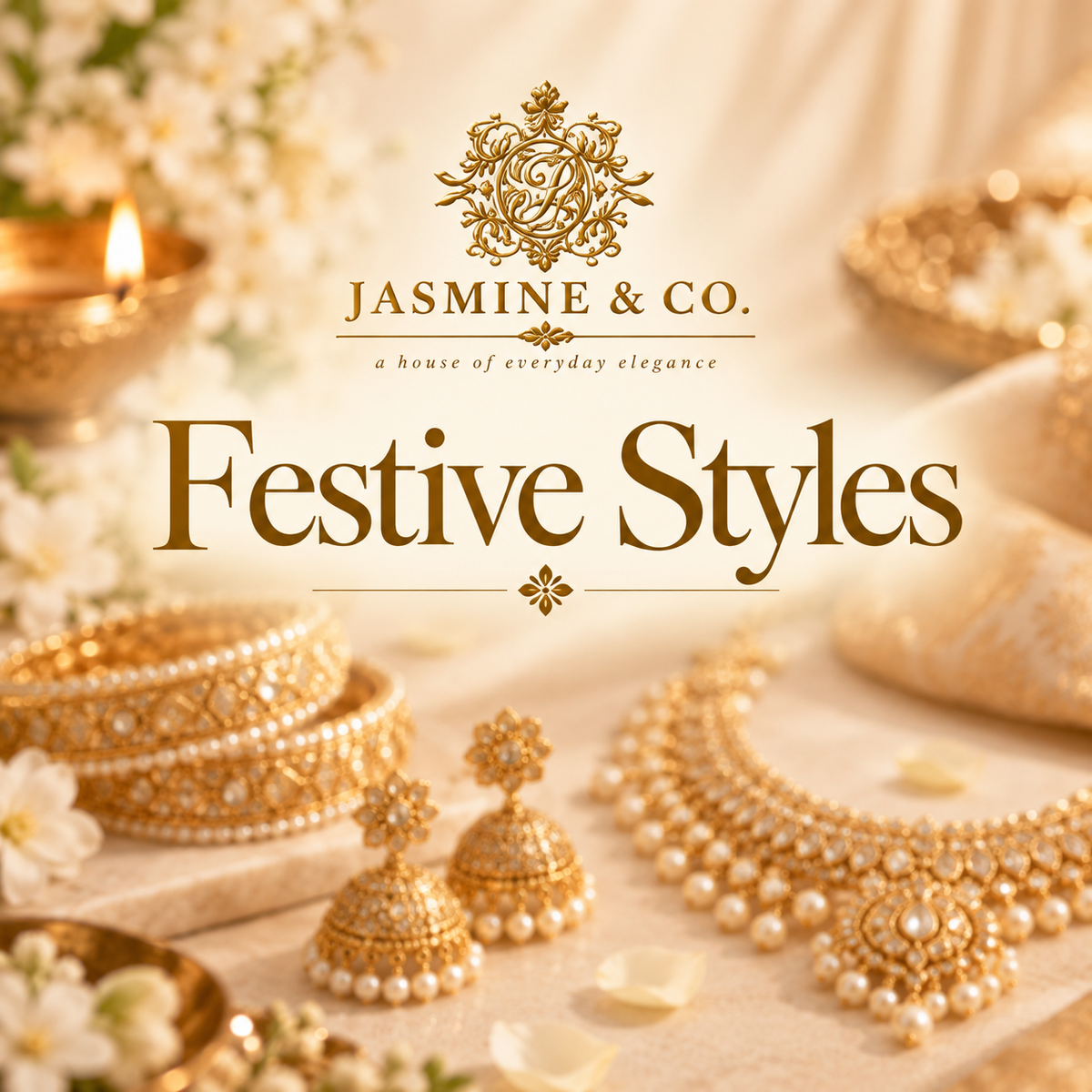 Jasmine & Co. gold-plated Indian festive bangles