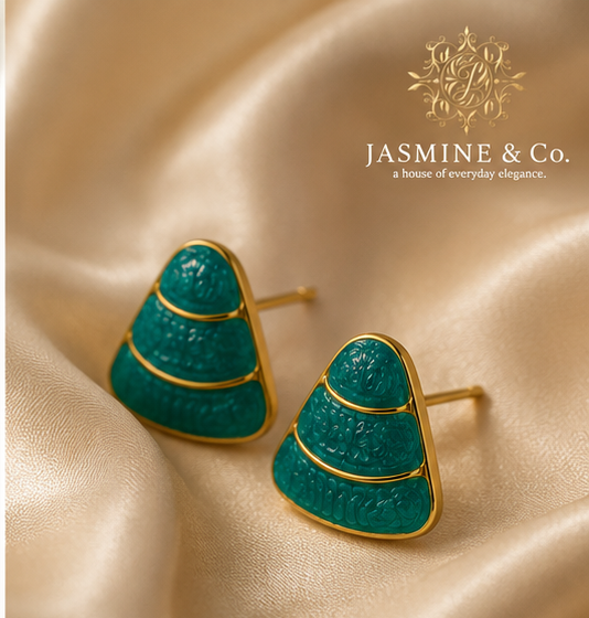 Anti-Tarnish Earrings Style 03 - styled on satin