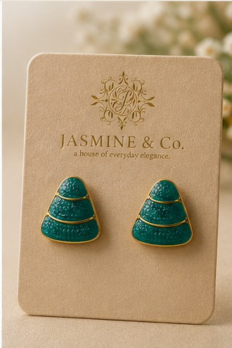 Anti-Tarnish Earrings Style 03 - branded earring card