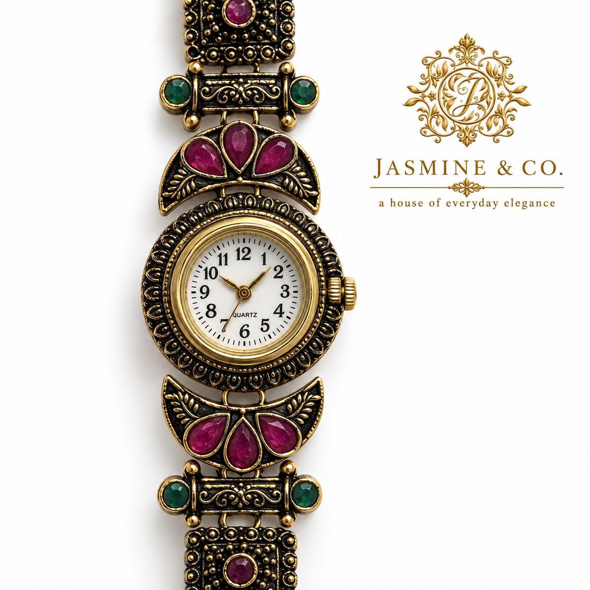 Heritage Watch 02 ornate quartz dial close-up