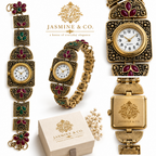 Jasmine & Co. Heritage Watch 06 multi-angle front and back views