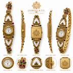 Jasmine & Co. Heritage Watch 13 multi-angle front and back views