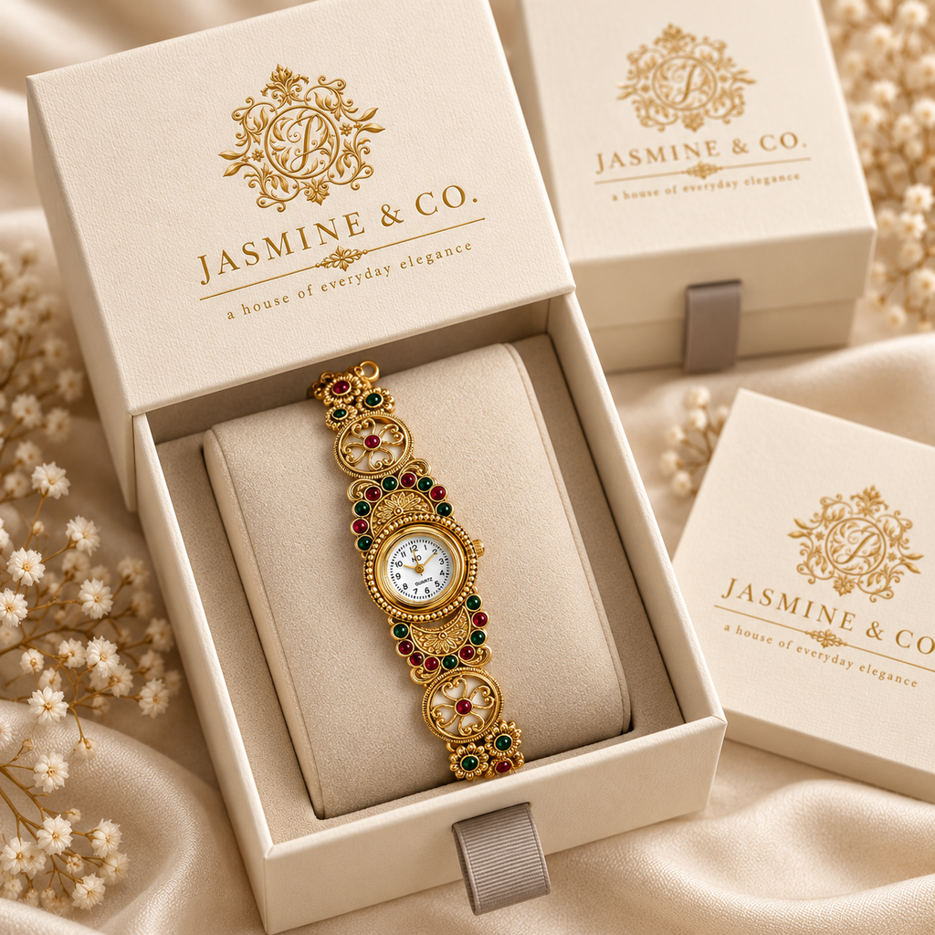 Jasmine & Co. Heritage Watch 14 gift box packaging