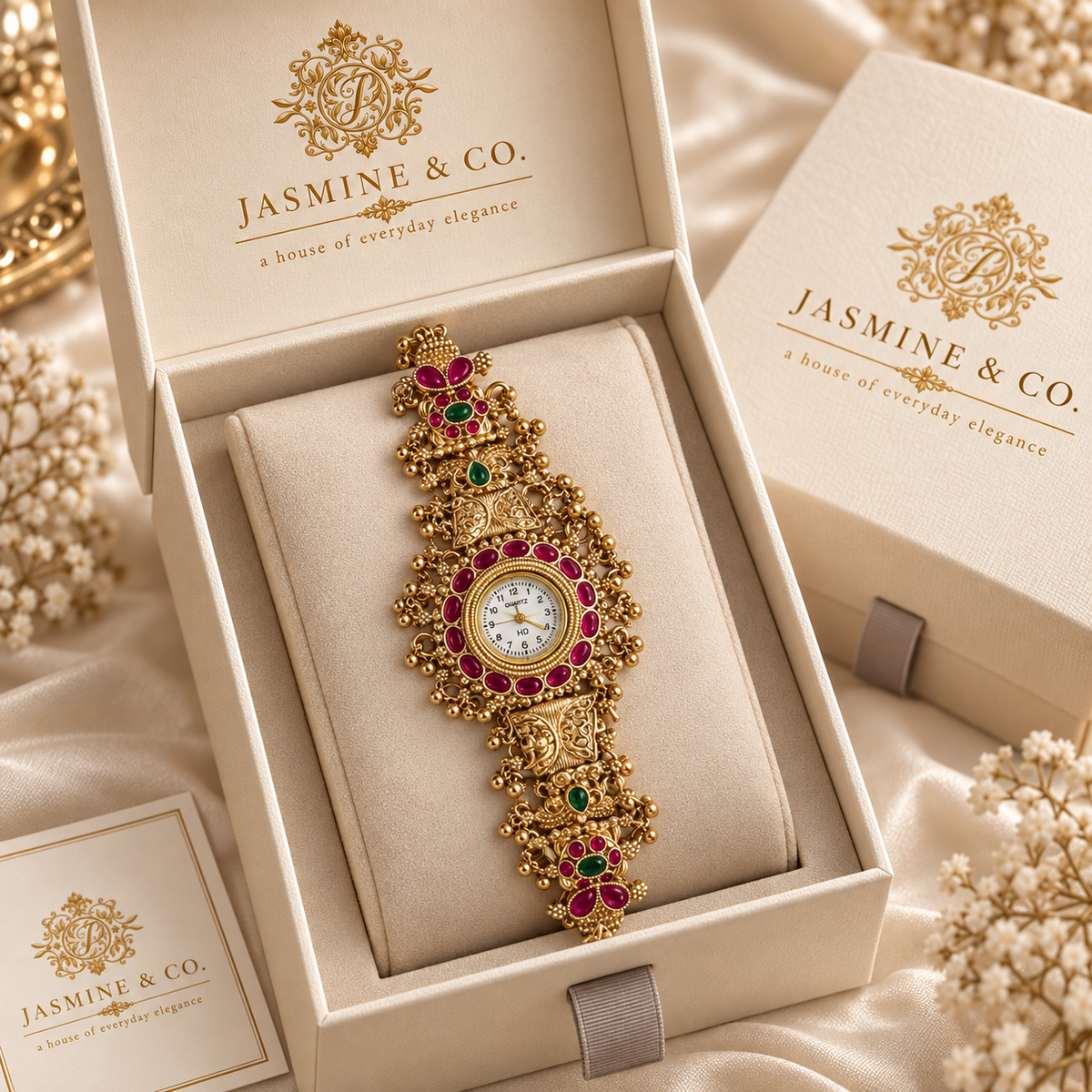 Jasmine & Co. Heritage Watch 21 worn on wrist