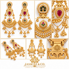 Traditional Kashmiri Long Jhumka-Style Earrings – Red Stone