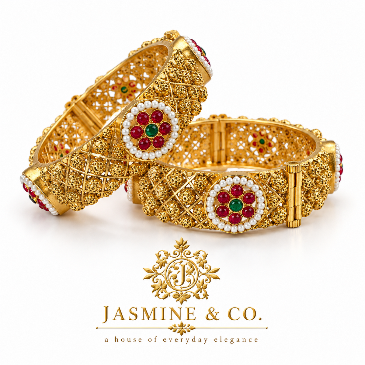 Gold Plated Indian Bangles-03 studio hero image