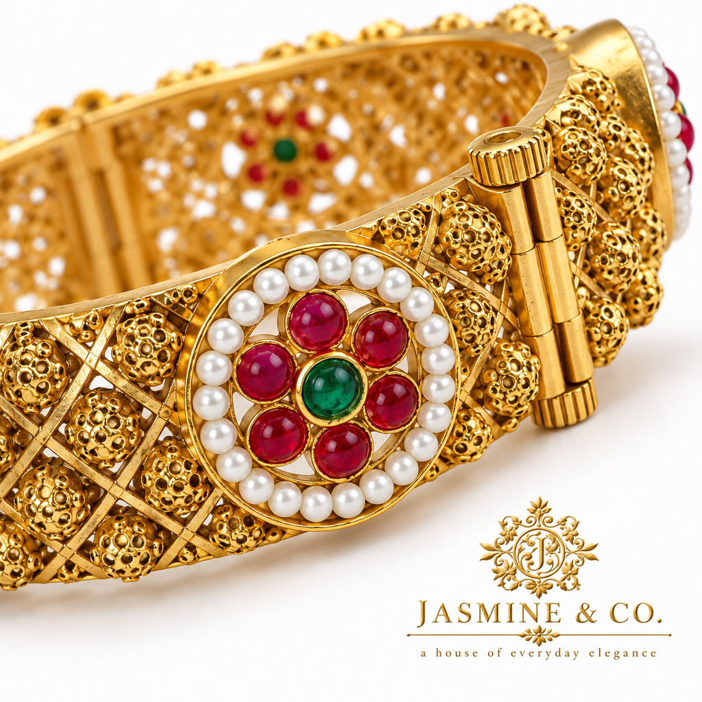 Gold Plated Indian Bangles-03 close-up detail image