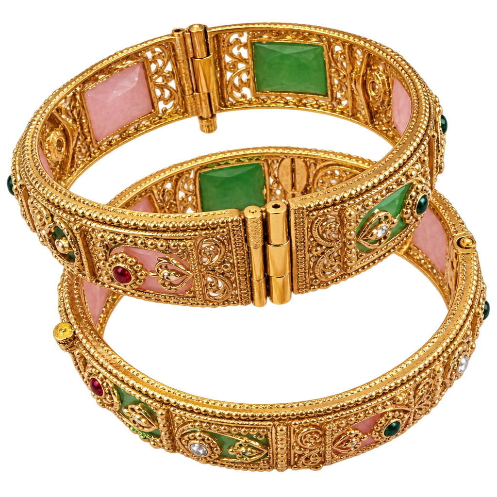 Gold Plated Indian Bangles-04 studio hero image