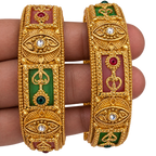 Gold Plated Indian Bangles-04 close-up detail image