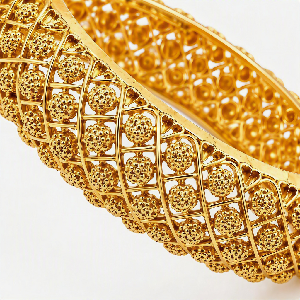 Gold Plated Indian Bangles-05 close-up detail image