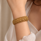 Model wearing Gold Plated Indian Bangles-05