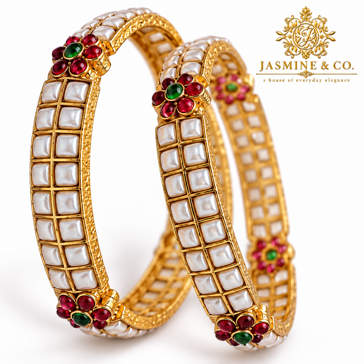 Gold Plated Indian Bangles-06 close-up detail image
