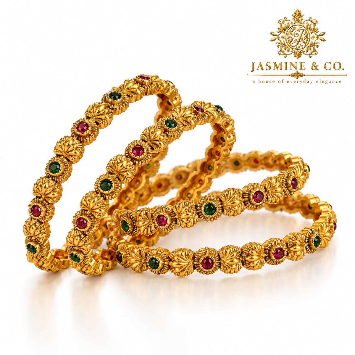 Gold Plated Indian Bangles-07 studio hero image