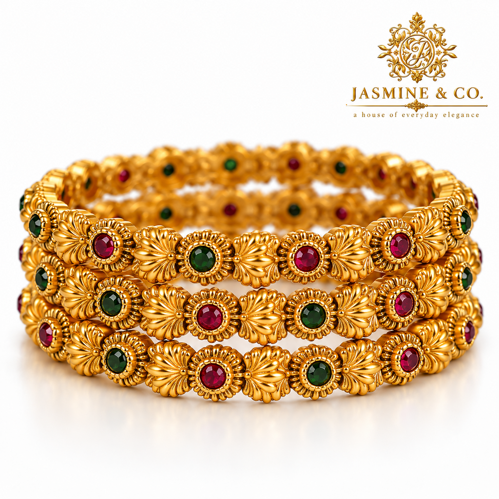 Gold Plated Indian Bangles-07 close-up detail image