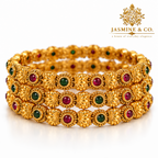 Gold Plated Indian Bangles-07 close-up detail image