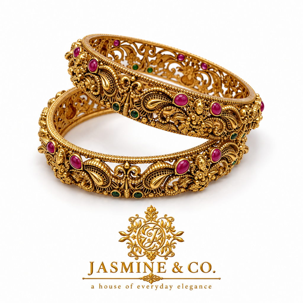 Gold Plated Indian Bangles-08 studio hero image