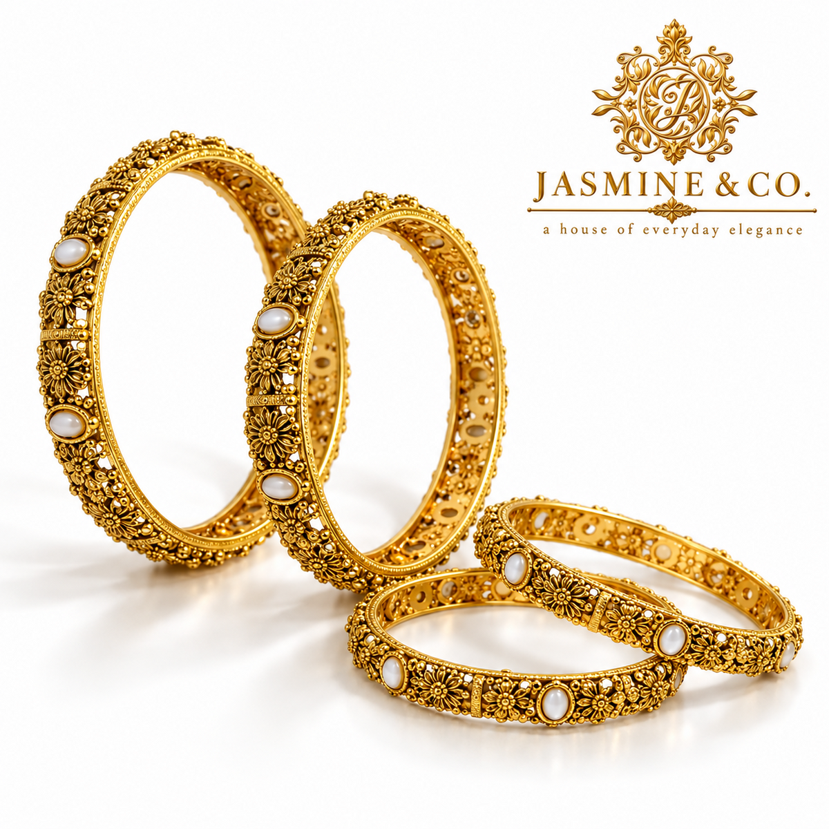 Gold Plated Indian Bangles-09 studio hero image