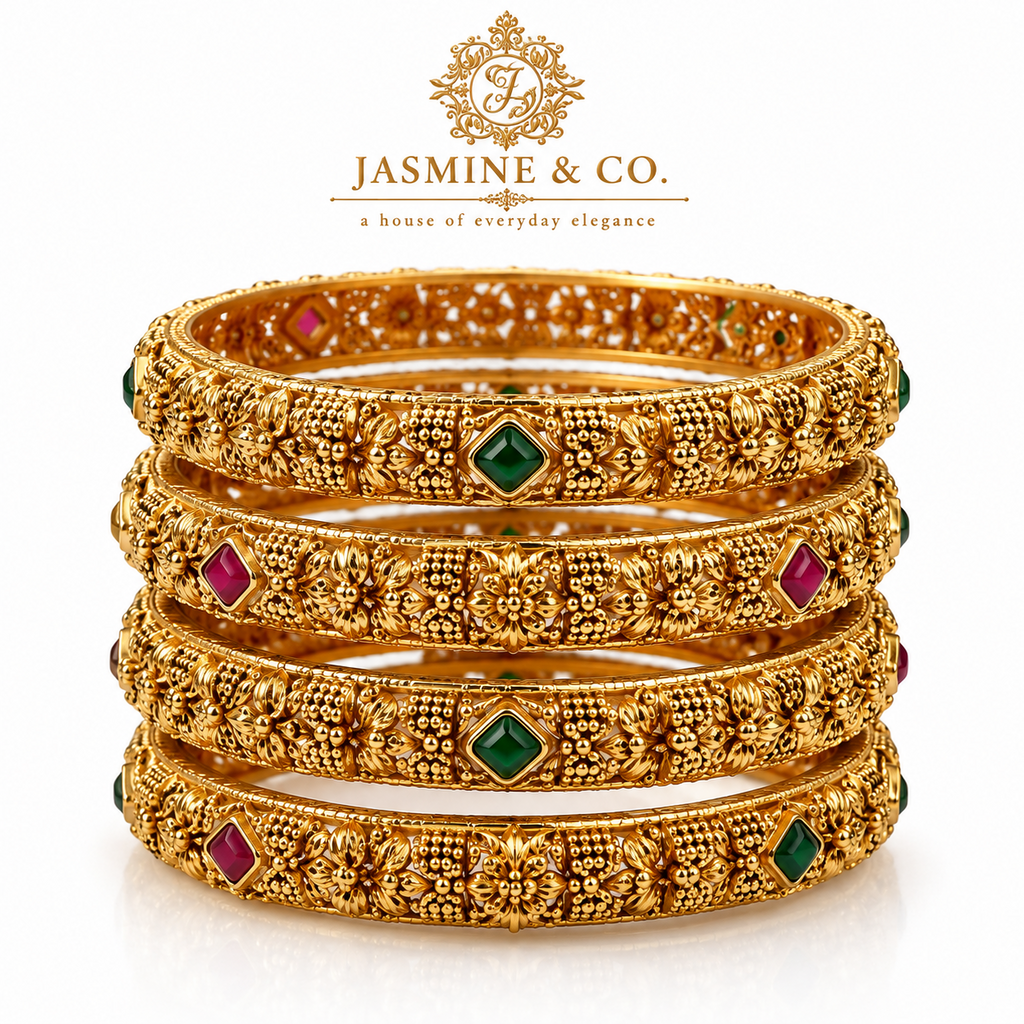 Gold Plated Indian Bangles-10 studio hero image