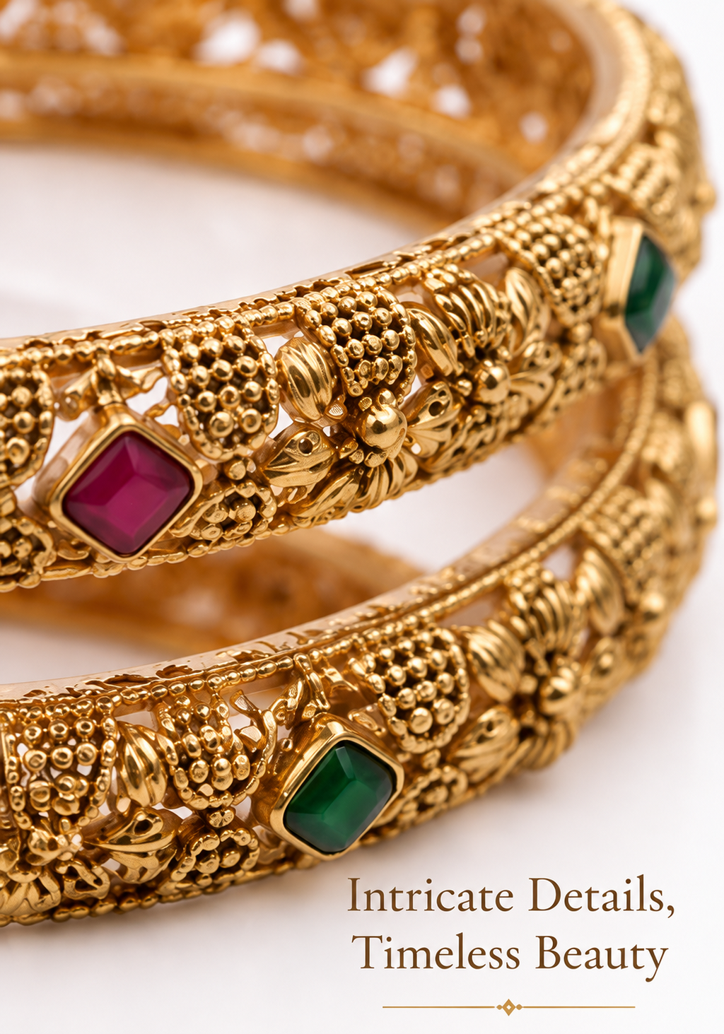 Gold Plated Indian Bangles-10 close-up detail image