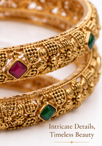 Gold Plated Indian Bangles-10 close-up detail image