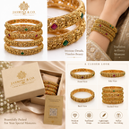 Gold Plated Indian Bangles-10 multi-view product details