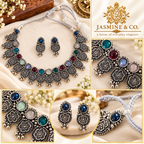 Jasmine & Co. necklace set 26090712 — multi-angle collage