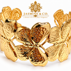 Jasmine & Co. butterfly bracelet – Close-up textured butterfly motif detail