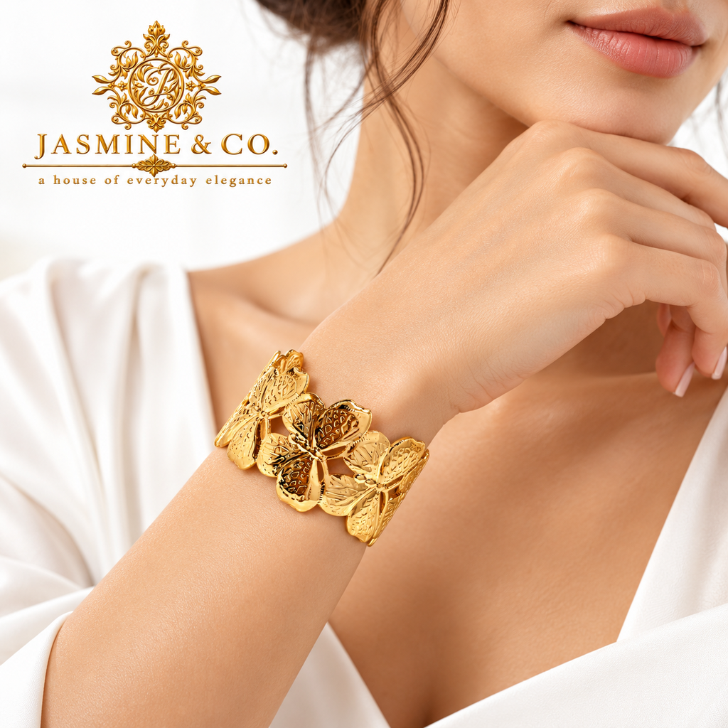 Jasmine & Co. butterfly bracelet – Model wrist wearing view