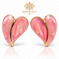 Jasmine & Co. Anti-Tarnish Pink Heart Shape Stud Earrings: studio hero