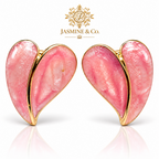 Jasmine & Co. Anti-Tarnish Pink Heart Shape Stud Earrings: studio hero