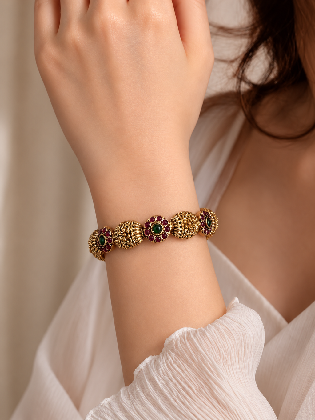 Gold-Plated Indian Bangles Style 12 - product view 3