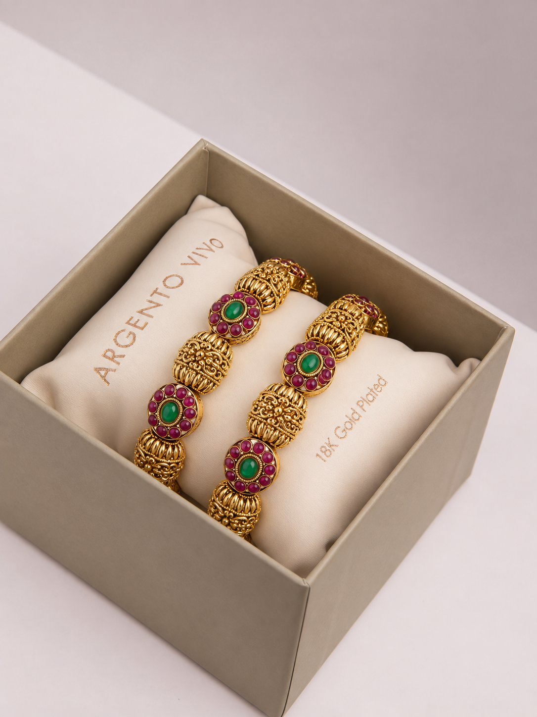 Gold-Plated Indian Bangles Style 12 - product view 4