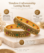 Gold-Plated Indian Bangles Style 11 - product view 5