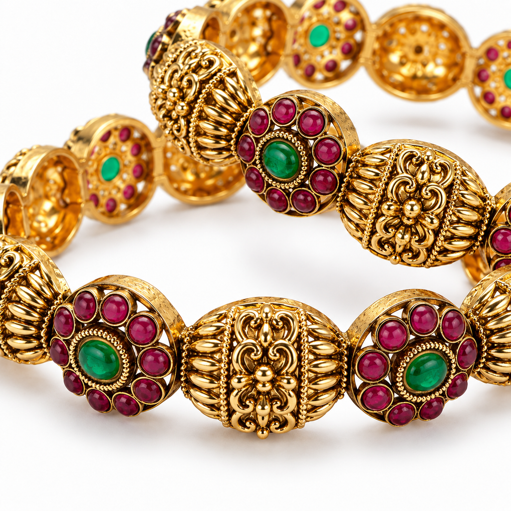 Gold-Plated Indian Bangles Style 12 - product view 2
