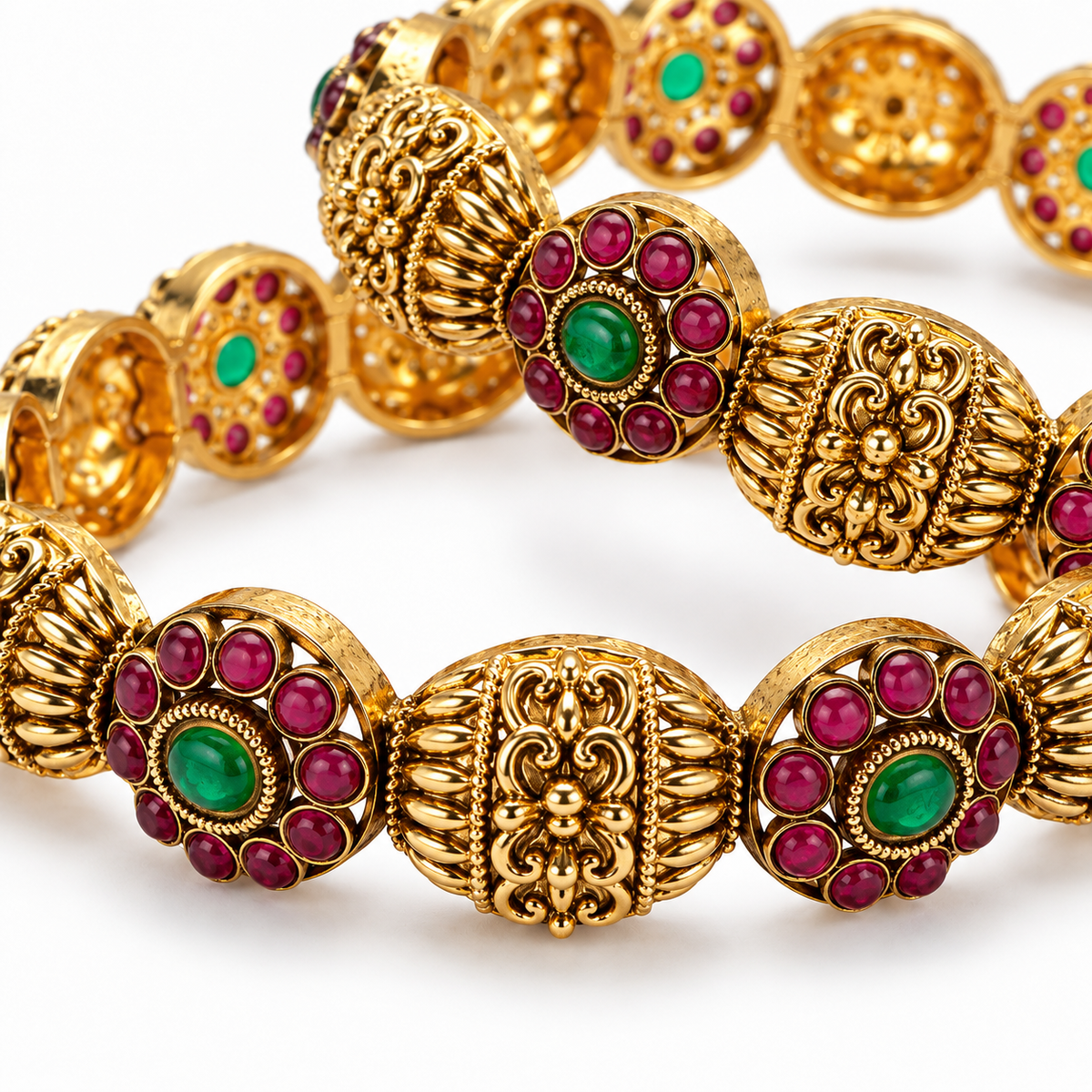 Gold-Plated Indian Bangles Style 12 - product view 2